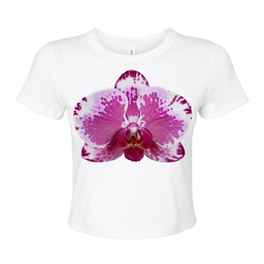 EN FLEURS JUMBO FLOWER BABY TEE — ORCHID
